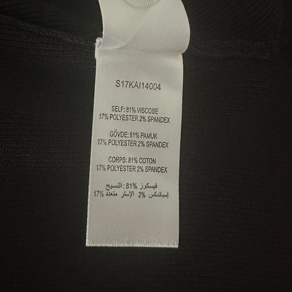 NWT - Opening Ceremony Black BodyCon Stretch Skirt with Side Ruffles - Size L - Picture 12 of 13